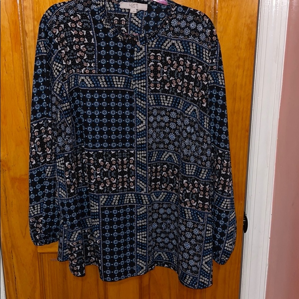 LOFT plus size Patterned Blouse